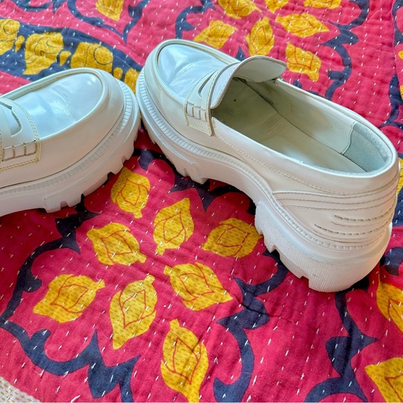 🤍 MSGM White Platform Leather Loafers sz39 🤍 - Picture 6 of 12